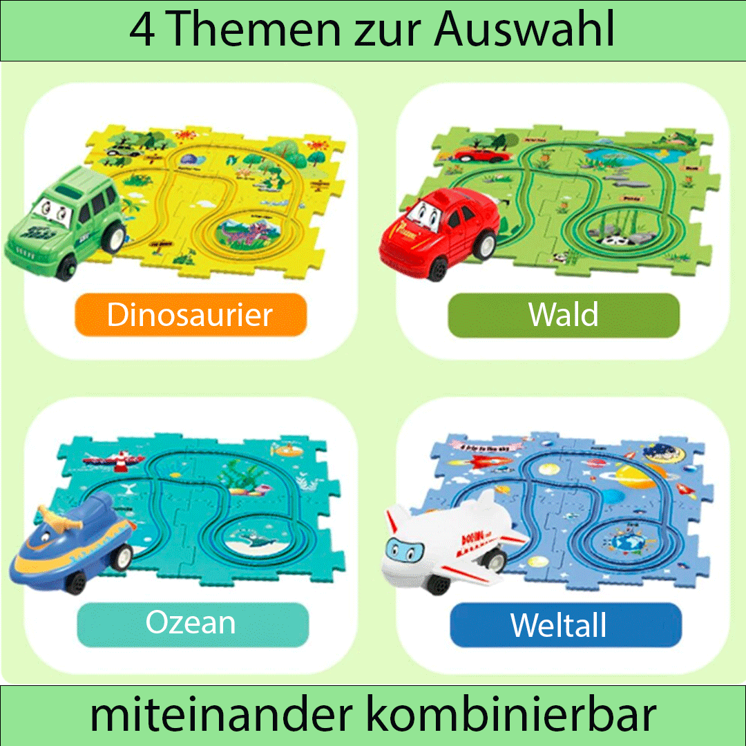 Lern, Puzzle, Schienenauto