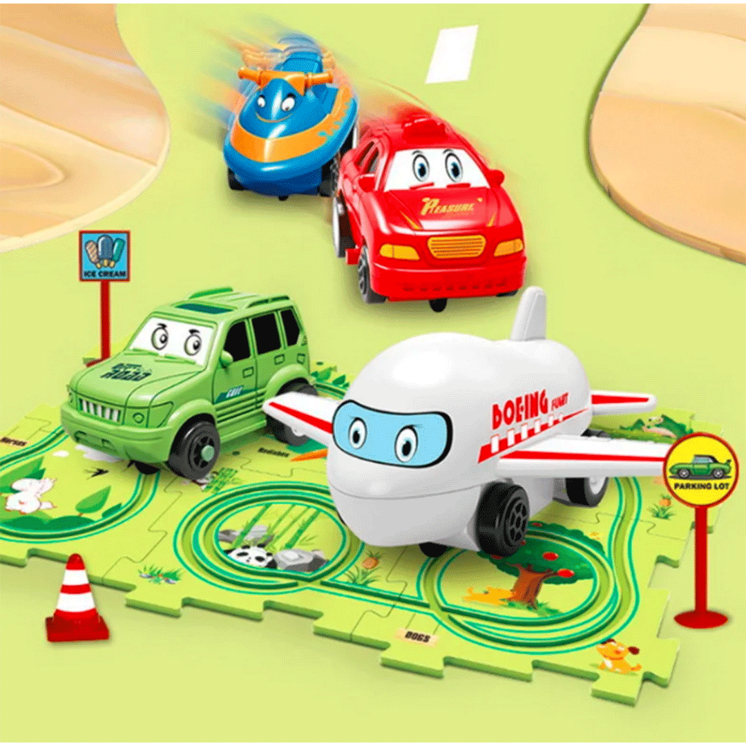 Lern, Puzzle, Schienenauto