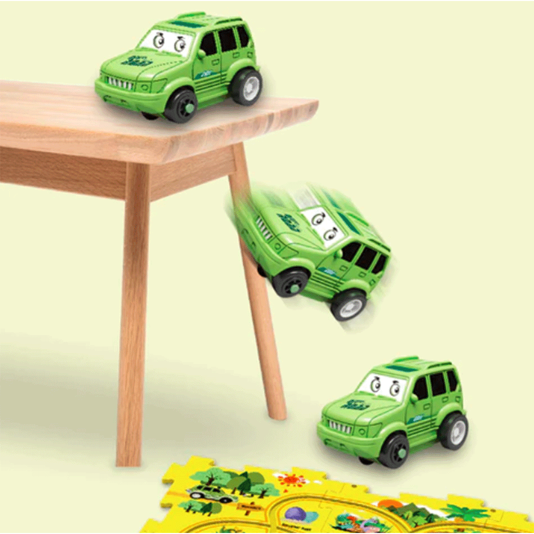 Lern, Puzzle, Schienenauto