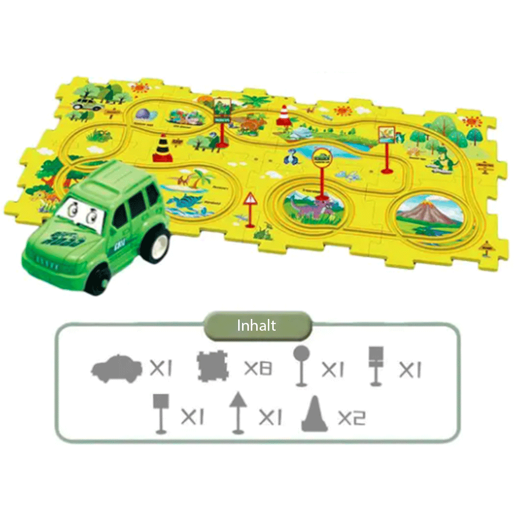 Lern, Puzzle, Schienenauto