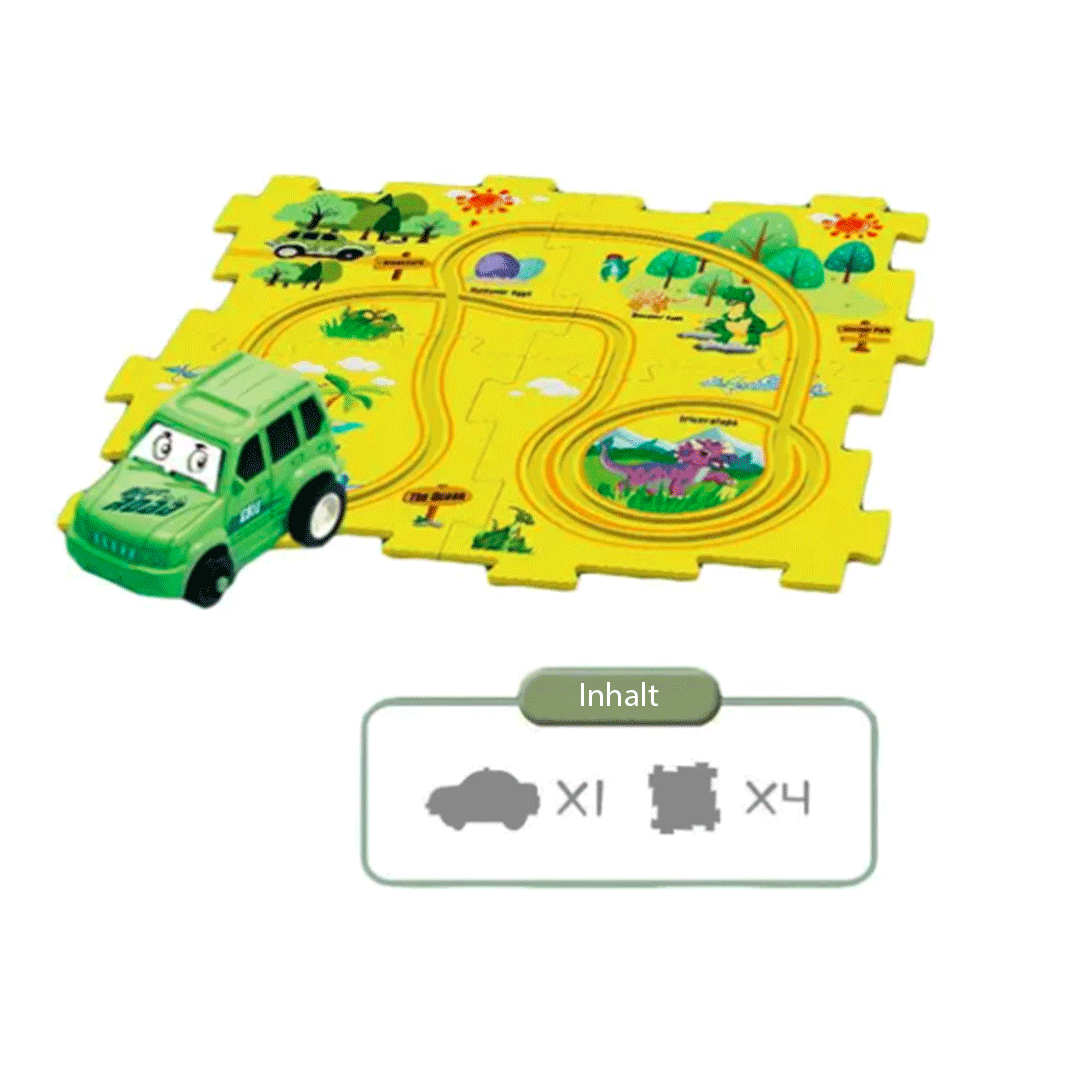 Lern, Puzzle, Schienenauto