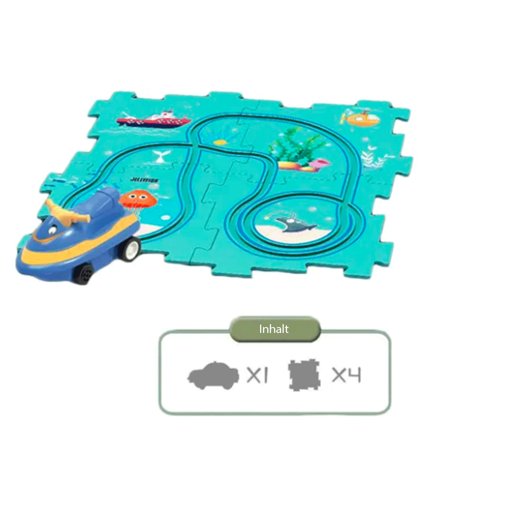 Lern, Puzzle, Schienenauto