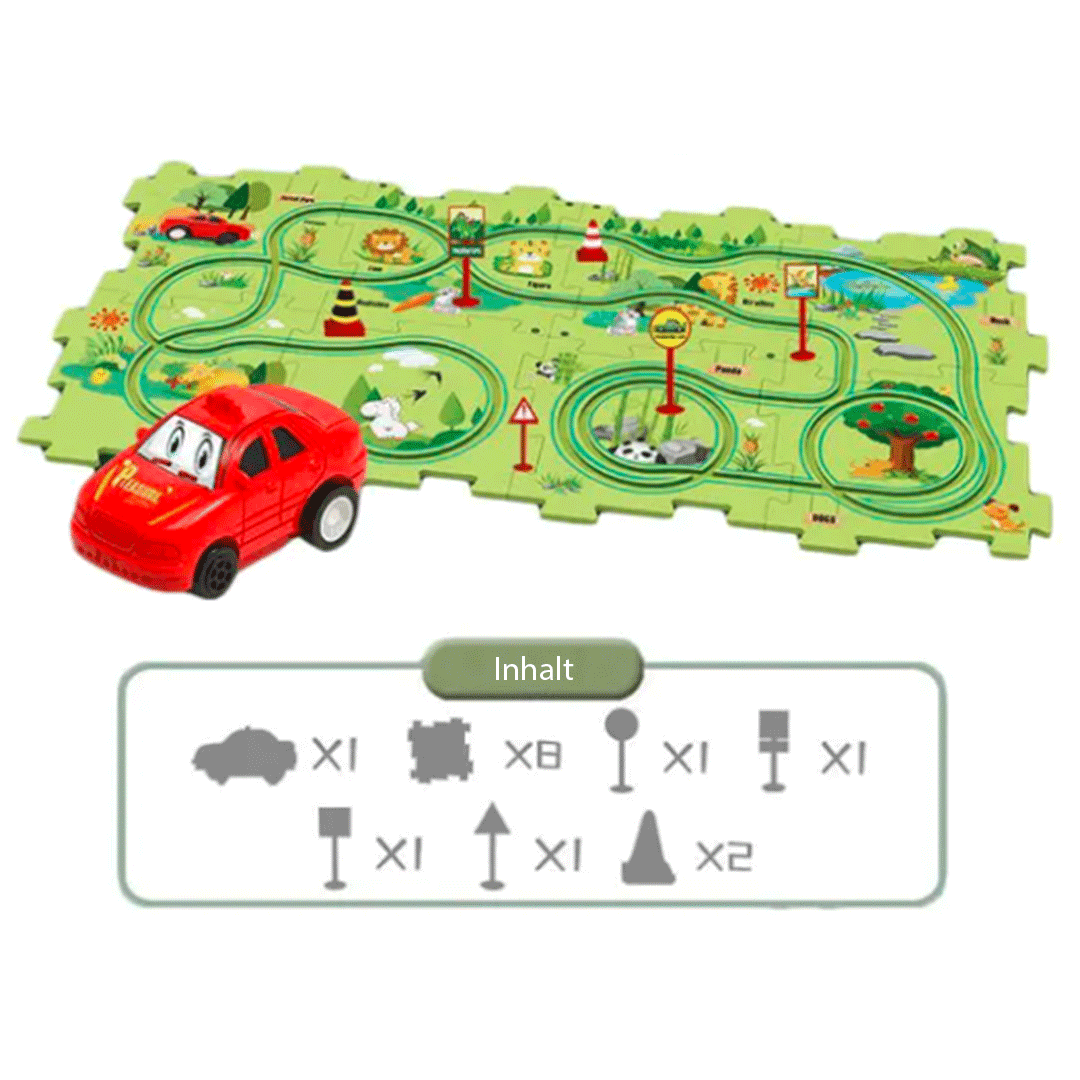Lern, Puzzle, Schienenauto