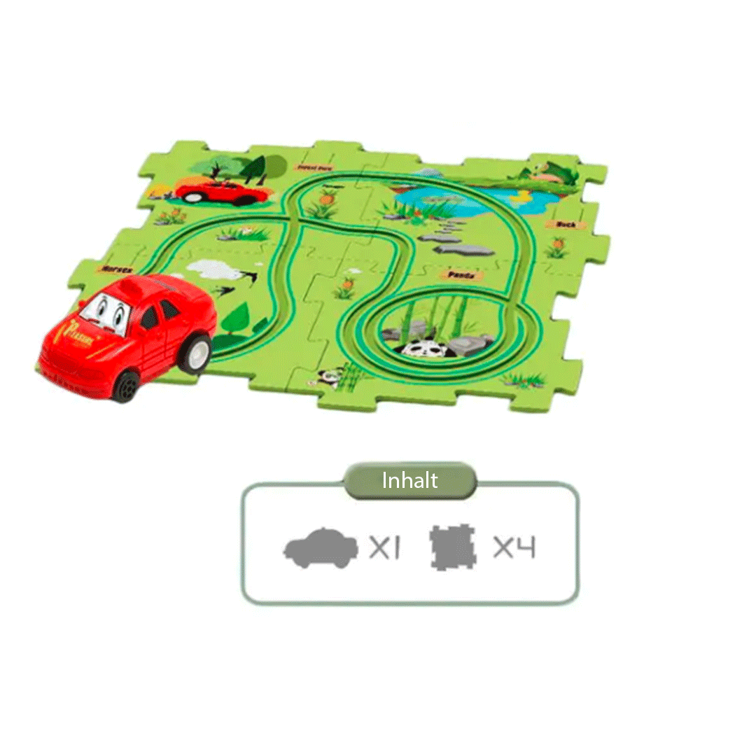 Lern, Puzzle, Schienenauto