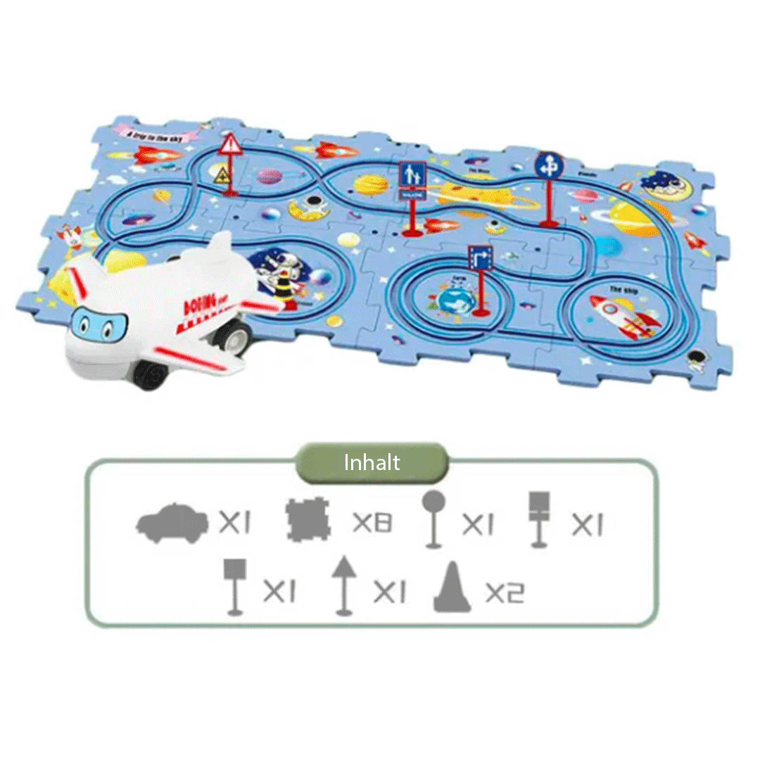 Lern, Puzzle, Schienenauto