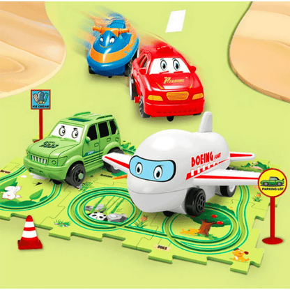 Lern, Puzzle, Schienenauto