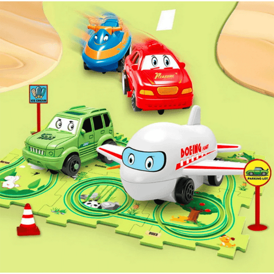 Lern, Puzzle, Schienenauto