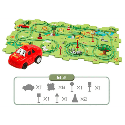 Lern, Puzzle, Schienenauto